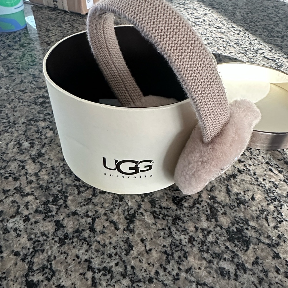 UGG Cream and Tan Earmuffs